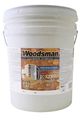 Woodsman Acrylic Semi-Transparent Neutral Base Deck Siding and Fence Stain 5 Gallons
