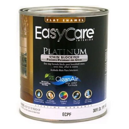 Platinum Interior Paint & Primer + Stain Blocker, Tint Base Flat Latex, Qt.