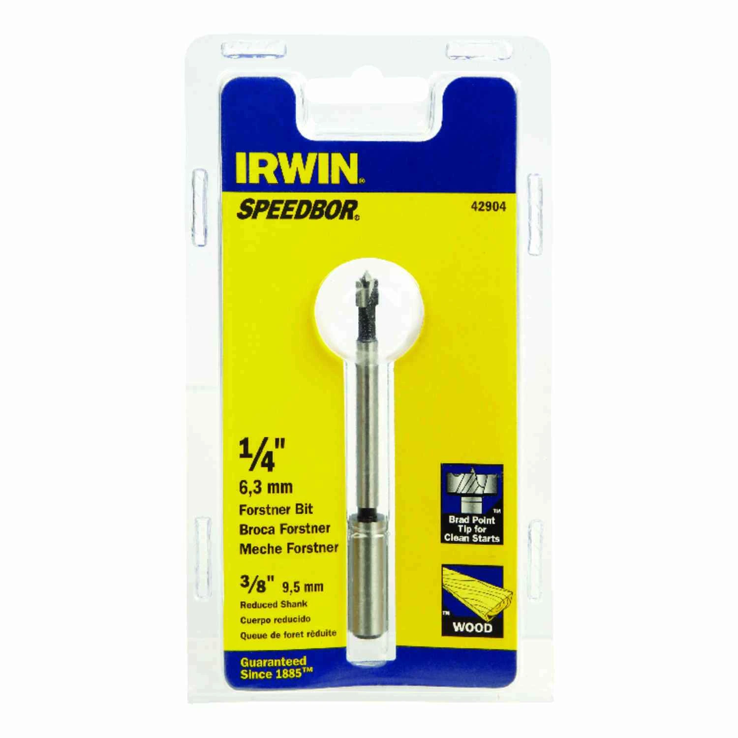 Marples 1/4 In. X 4 In. L Carbon Steel Forstner Drill Bit Round Shank