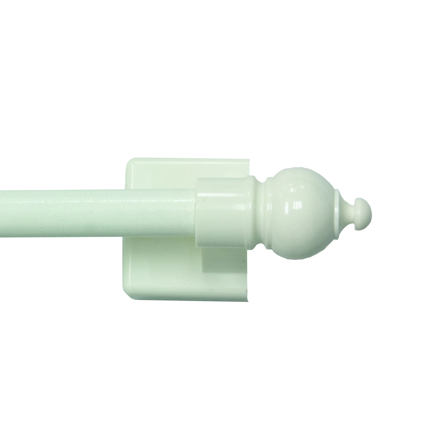 16 In. To 28 In. 7/16 In. Petite Magnetic Cafe Rod, White