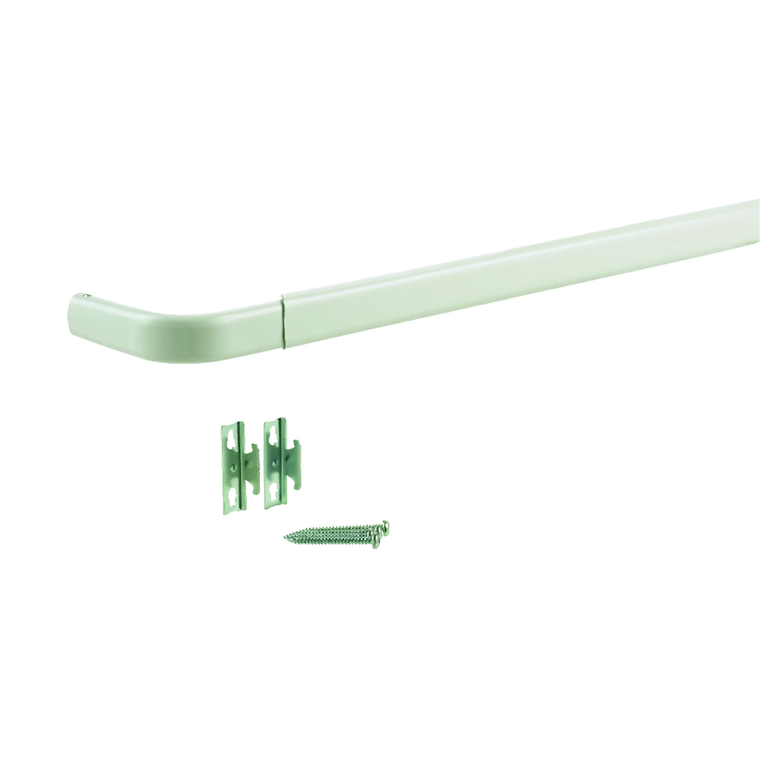 Heavy Duty White Adjustable Curtain Rod 18 to 28 Inches