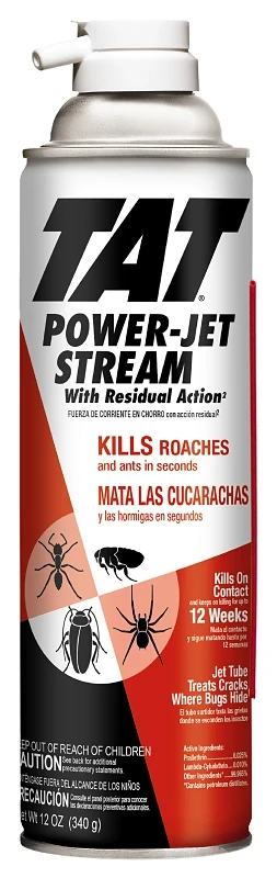 Power-jet Stream Insect Killer 12 Oz - Roach & Ant Spray With Residual Action