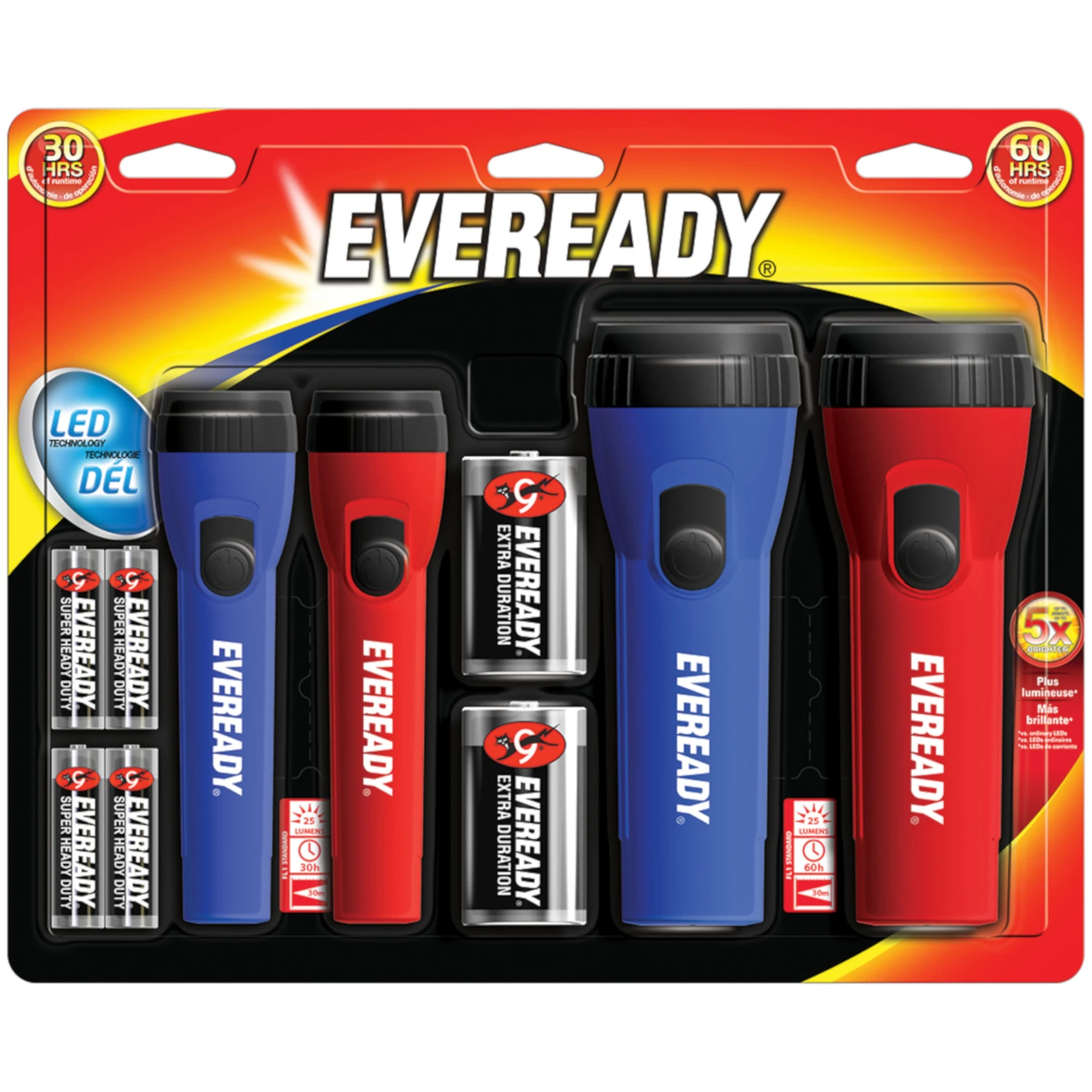 Eveready 25 Lm. LED Flashlight Set