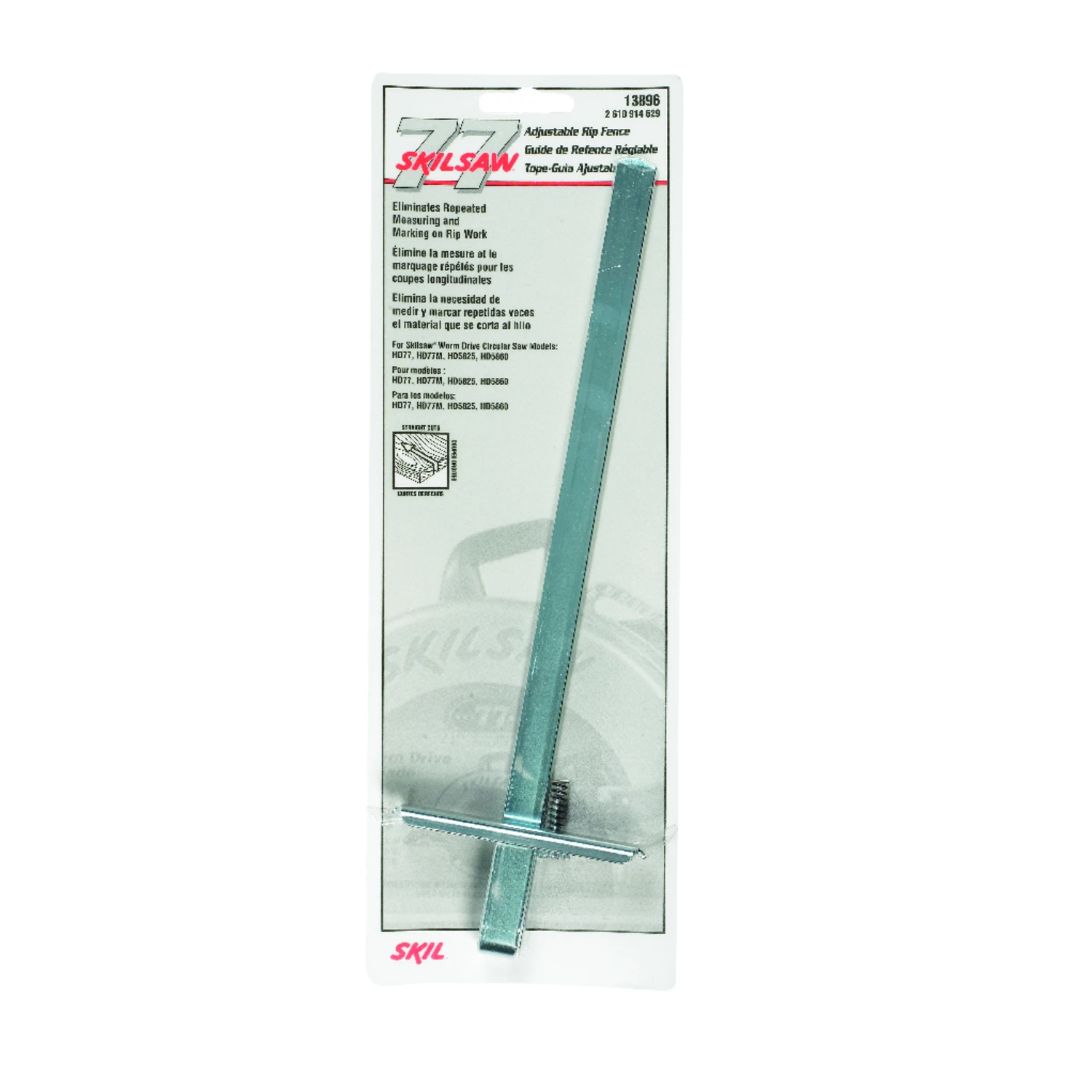 Adjustable Worm Drive Circular Saw Rip Fence 18.3 In. L Steel Construction