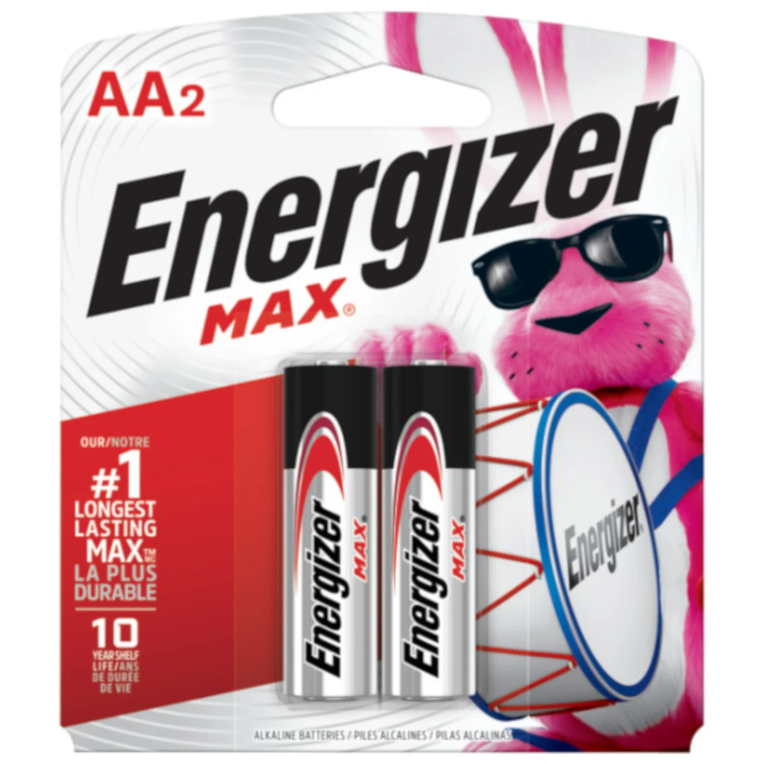 MAX AA (Double A) Alkaline Batteries, 2 Pack