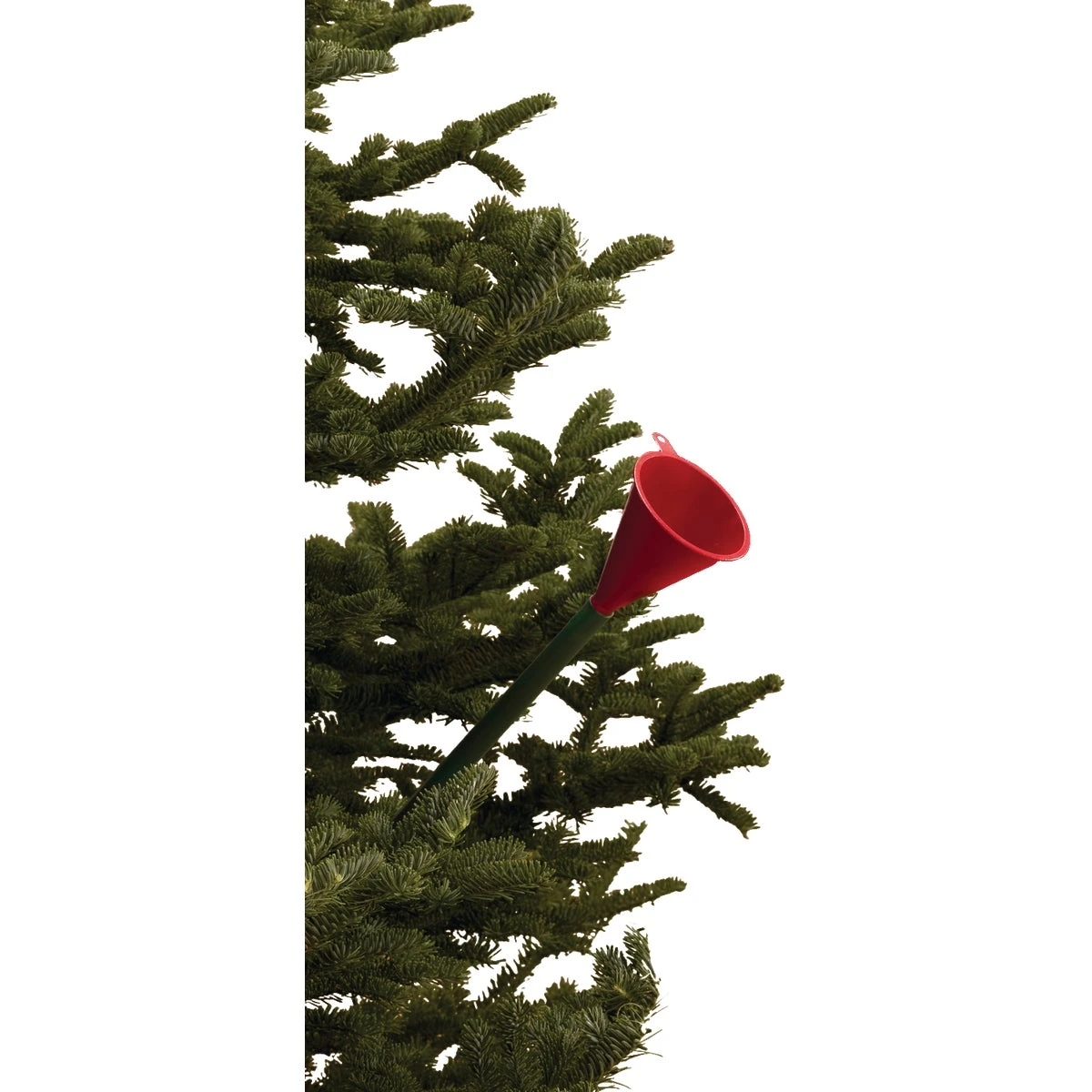 Red & Green Plastic Christmas Tree Watering Funnel, 40 Inches Long