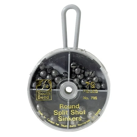 79-piece Round Split Shot Sinker Kit With Reusable Container 785fp
