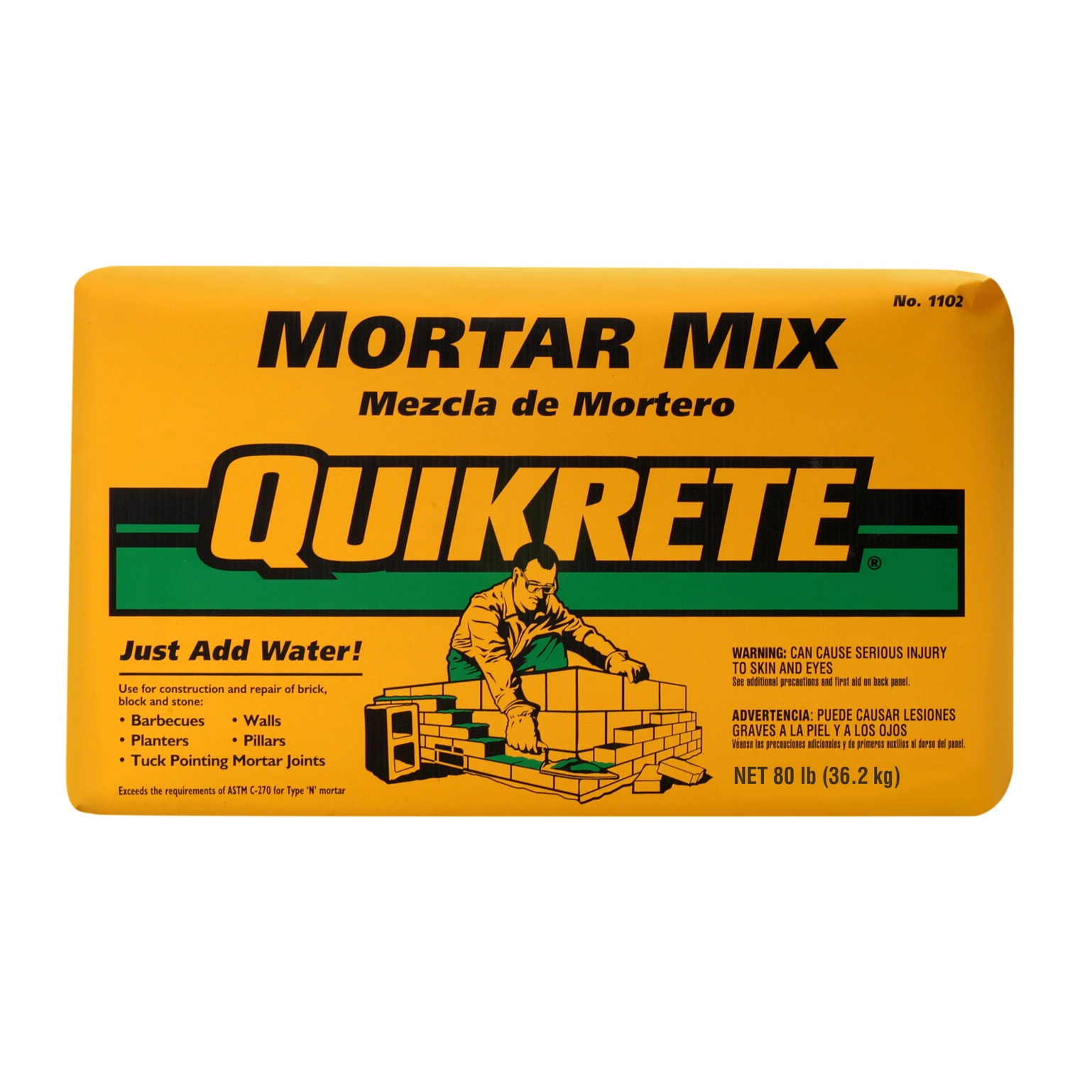 Mortar Mix 80 Lb - Ideal For Brick, Block, And Stone Construction