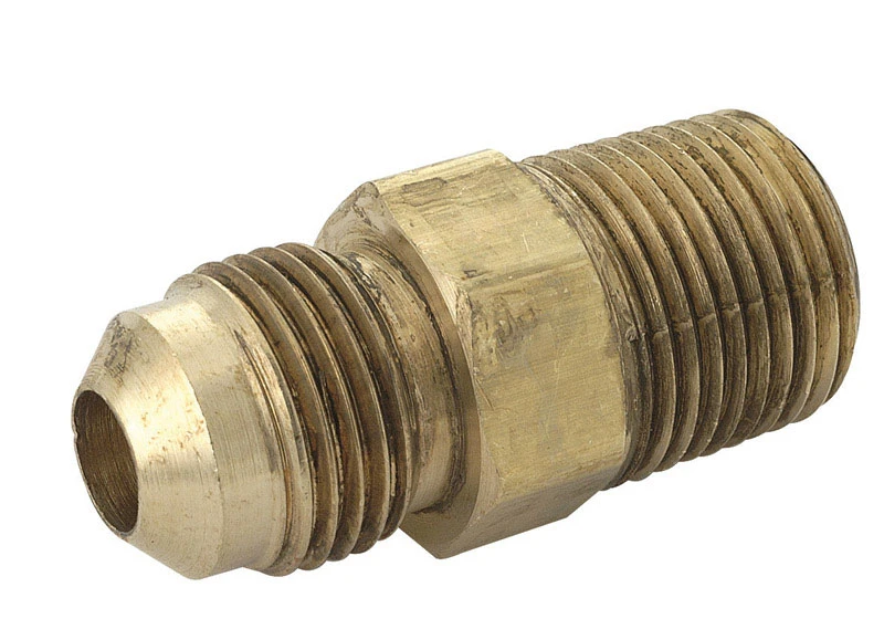 Brass Gas Fitting, 3/8 Inch Od Flare X 3/8 Inch Mip Male Union
