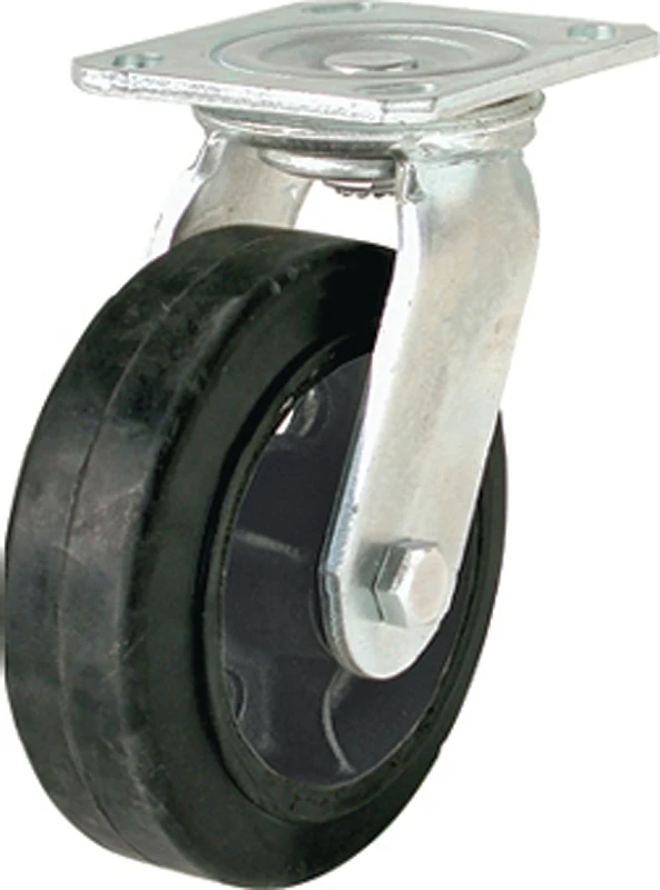 6x2-Inch Rubber Swivel Plate Caster