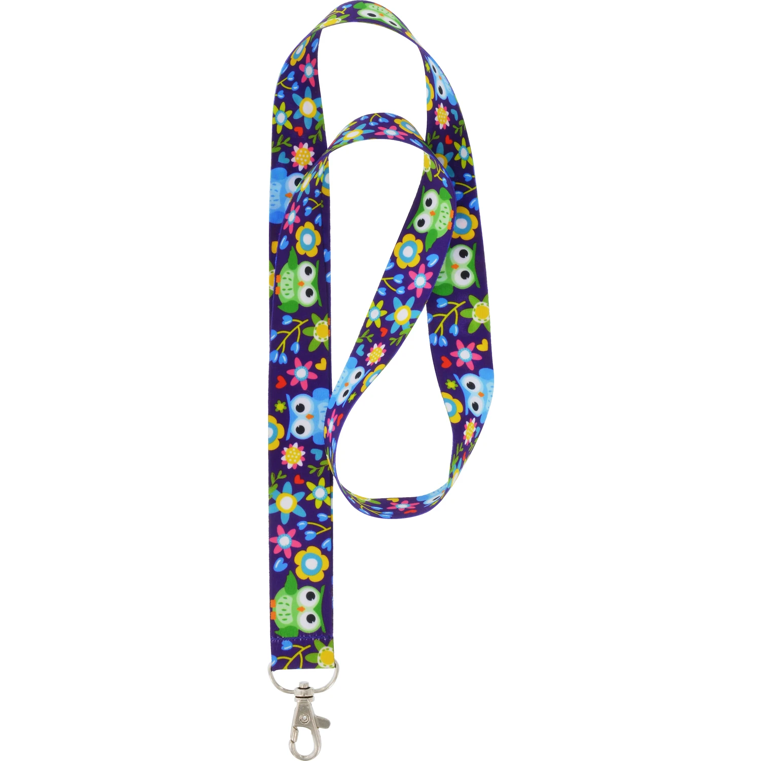 Polyester Multicolored Decorative Owl Lanyard - Key Chain Accessory