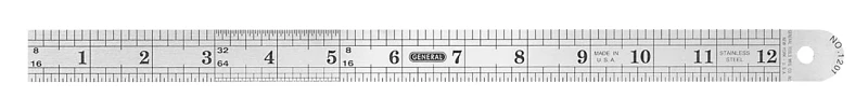 12 In. Flexible Steel Precision Straight Edge Ruler Model 1201me