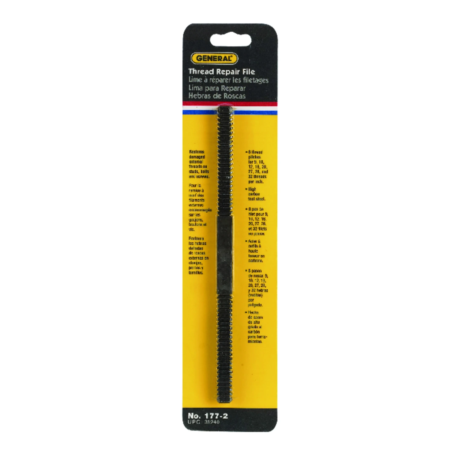 Thread Repair File for Thread Restoration and Cleaning