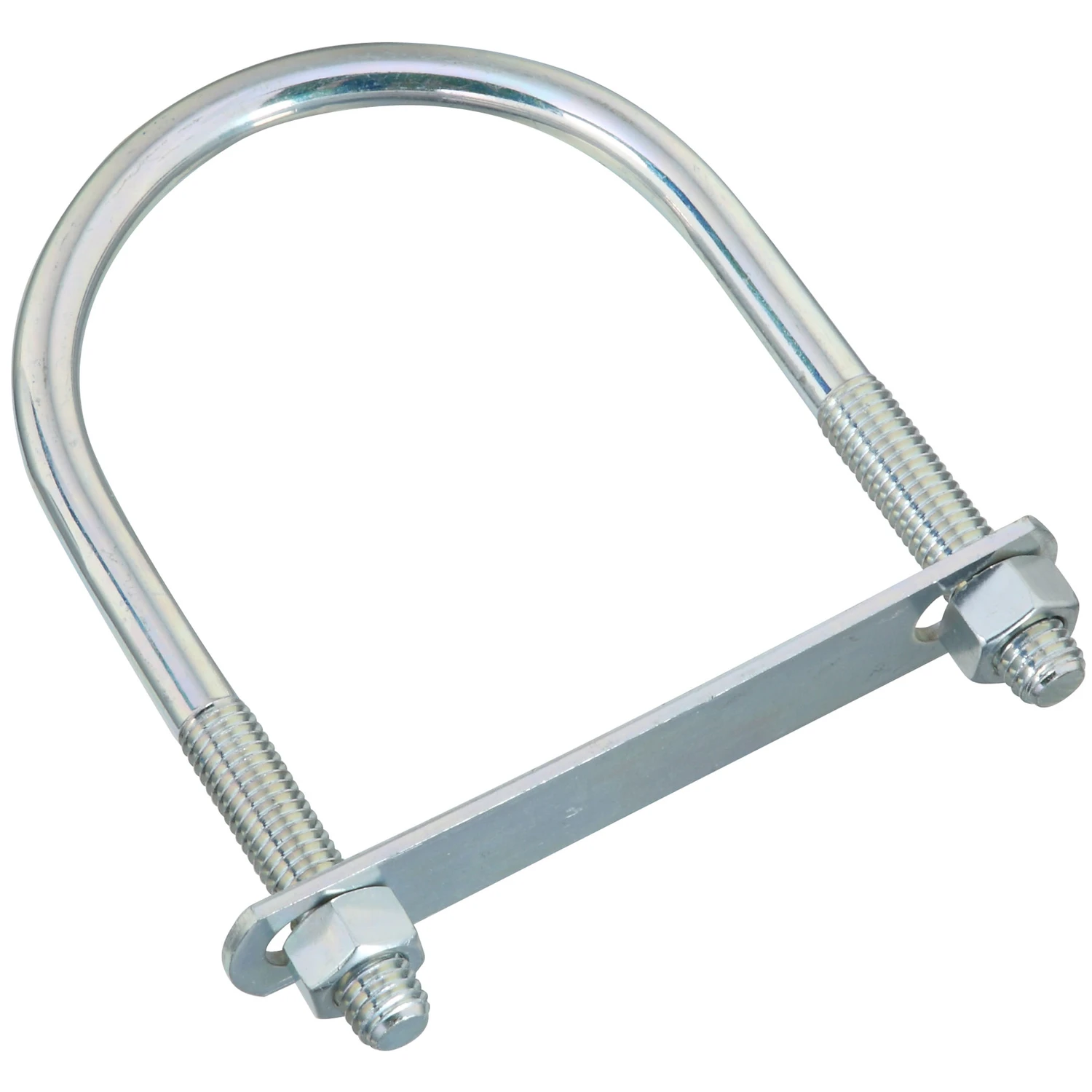 1/2 In. X 4 In. X 6-1/2 In. Zinc Round U Bolt With Plate & Nuts