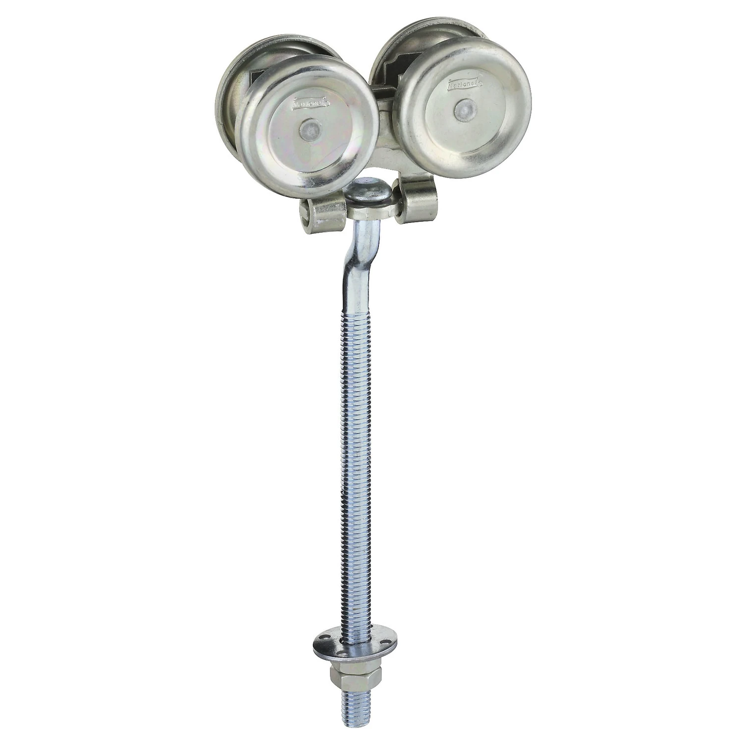 Sliding Barn Door Box Rail Roller Hanger, Zinc, 9 In. Bolt, 2-Pk.