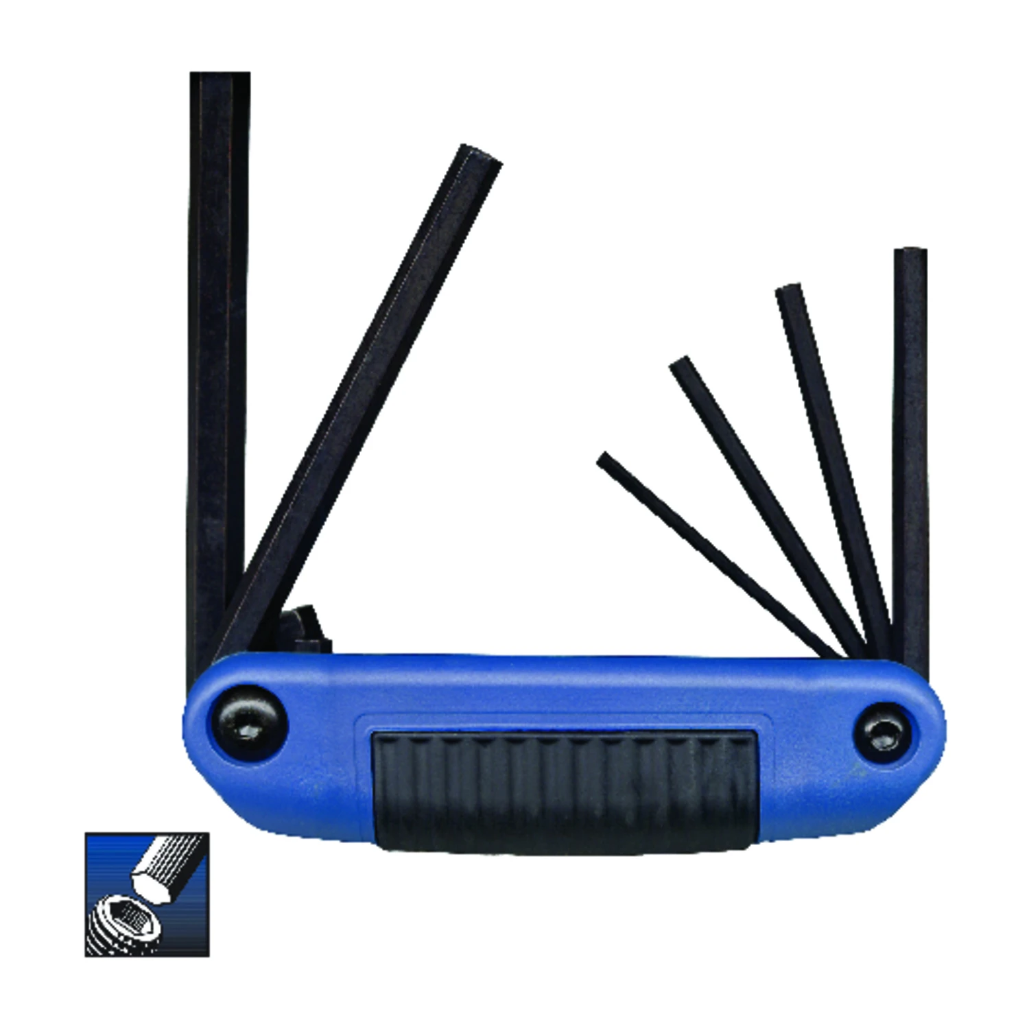 Ergo-fold Metric Hex Key Set, 6-piece With Ergonomic Handle