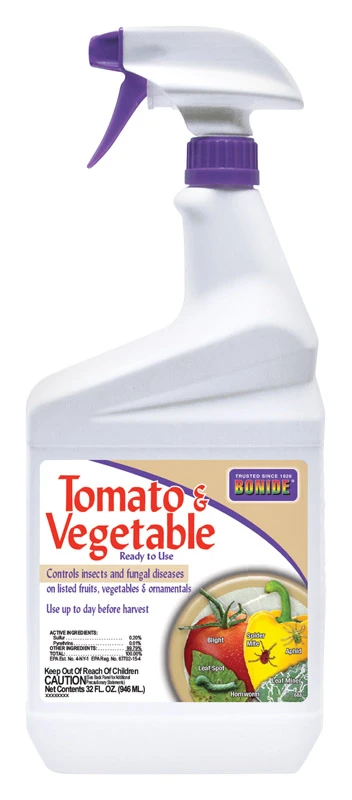 Tomato & Vegetable 3 In 1 Organic Insect Spray Liquid 32 Oz - Pest Control