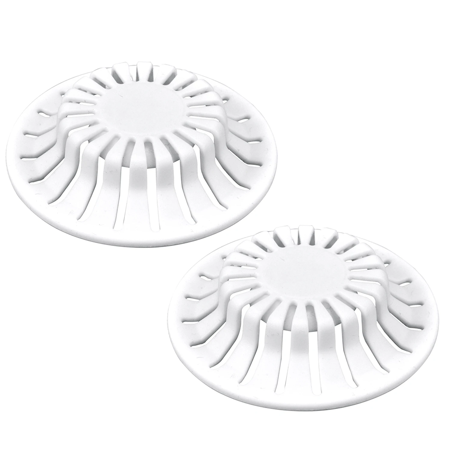 Bathroom Sink Hair Catcher, White Silicone, 1.5-In.