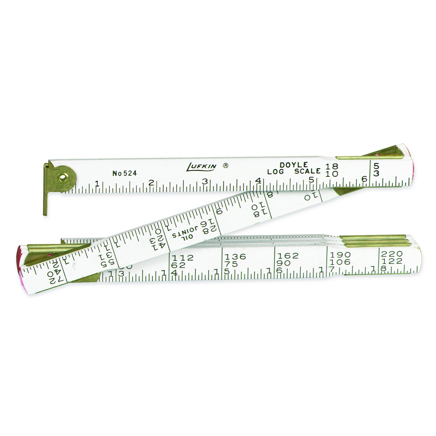 Doyle Log Folding Rule 4 Ft X 5/8 In, Model Tt524n, 1 Pk, White
