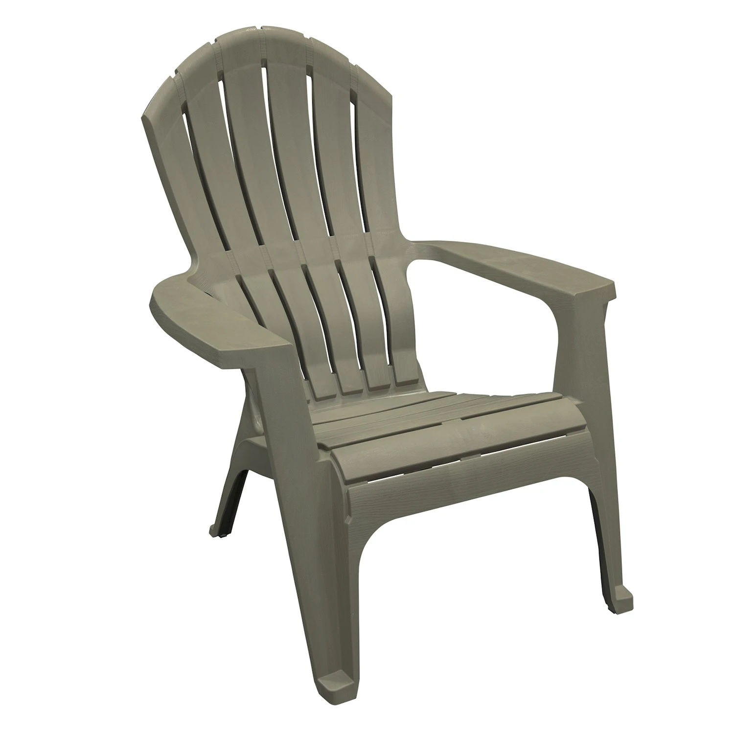 Adams Realcomfort Gray Resin Adirondack Chair With Lumbar Support And Safetygrip Design