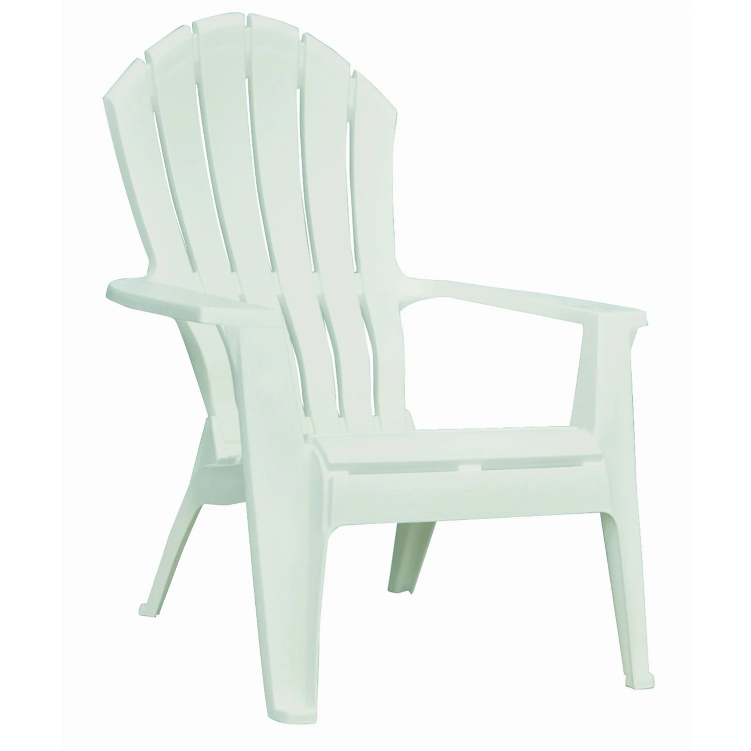 White Resin Adirondack Chair With Lumbar Support, Ergonomic Design