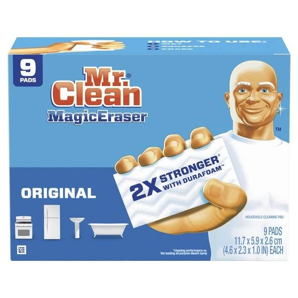 Magic Eraser Original Cleaning Pads with Durafoam, 9-Ct.