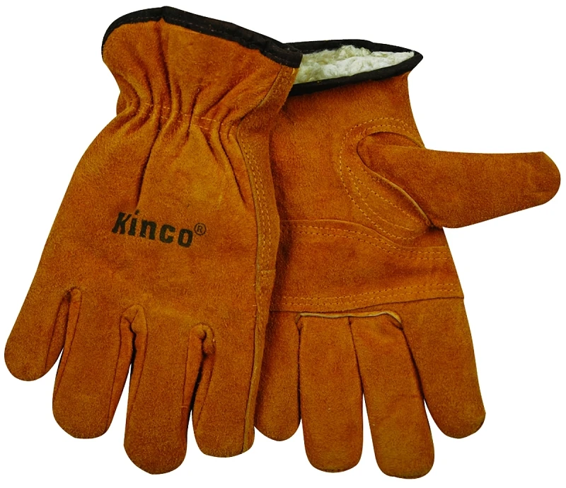 Men's X-large Suede Cowhide Winter Work Gloves With Thermal Insulation