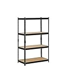 4-shelf Heavy Duty Steel Shelving Unit, Black, 36"w X 18"d X 60"h