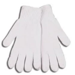 Men's Large Heavyweight Work Gloves, Polyester and Cotton, White Color