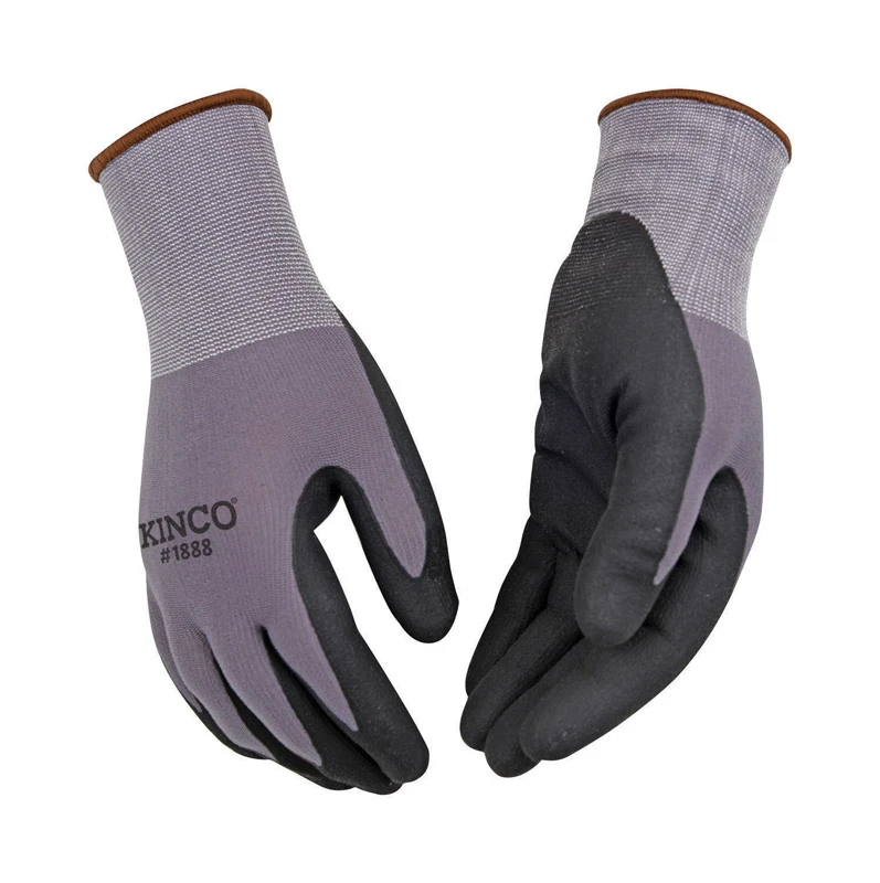Microfoam Nitrile Palm Glove, Gray Knit Shell, XL