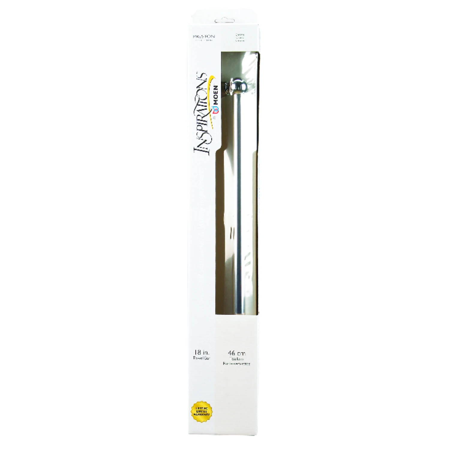 Preston 18 In. Chrome Towel Bar, Durable Aluminum Construction