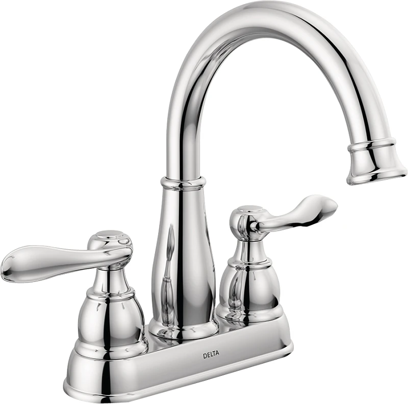 Delta Windemere Chrome Traditional Centerset Bathroom Sink Faucet 4 in.