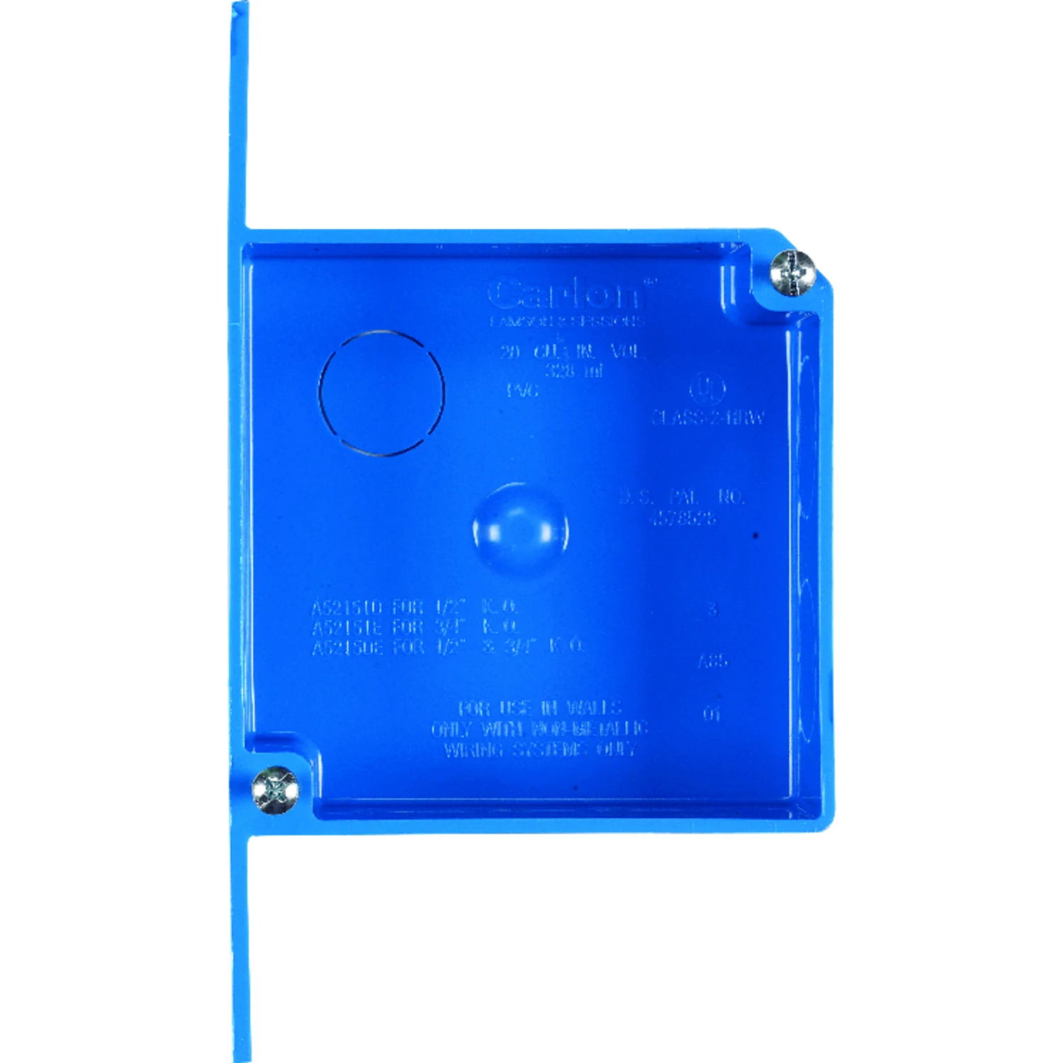 2-Gang ENT Quick Connect Blue Smurf Switch & Outlet Box