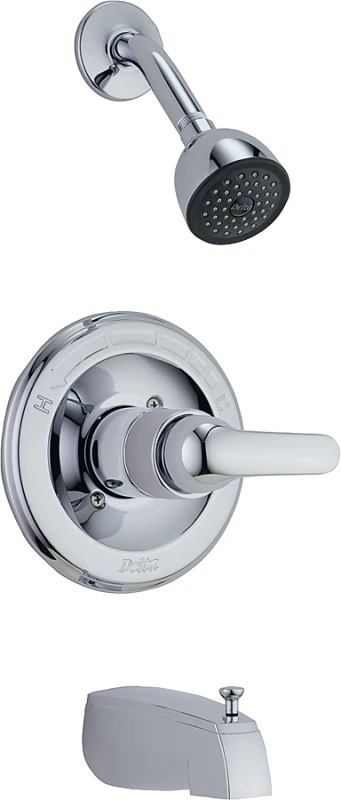 Chrome 1-handle Lever Tub And Shower Faucet With Showerhead