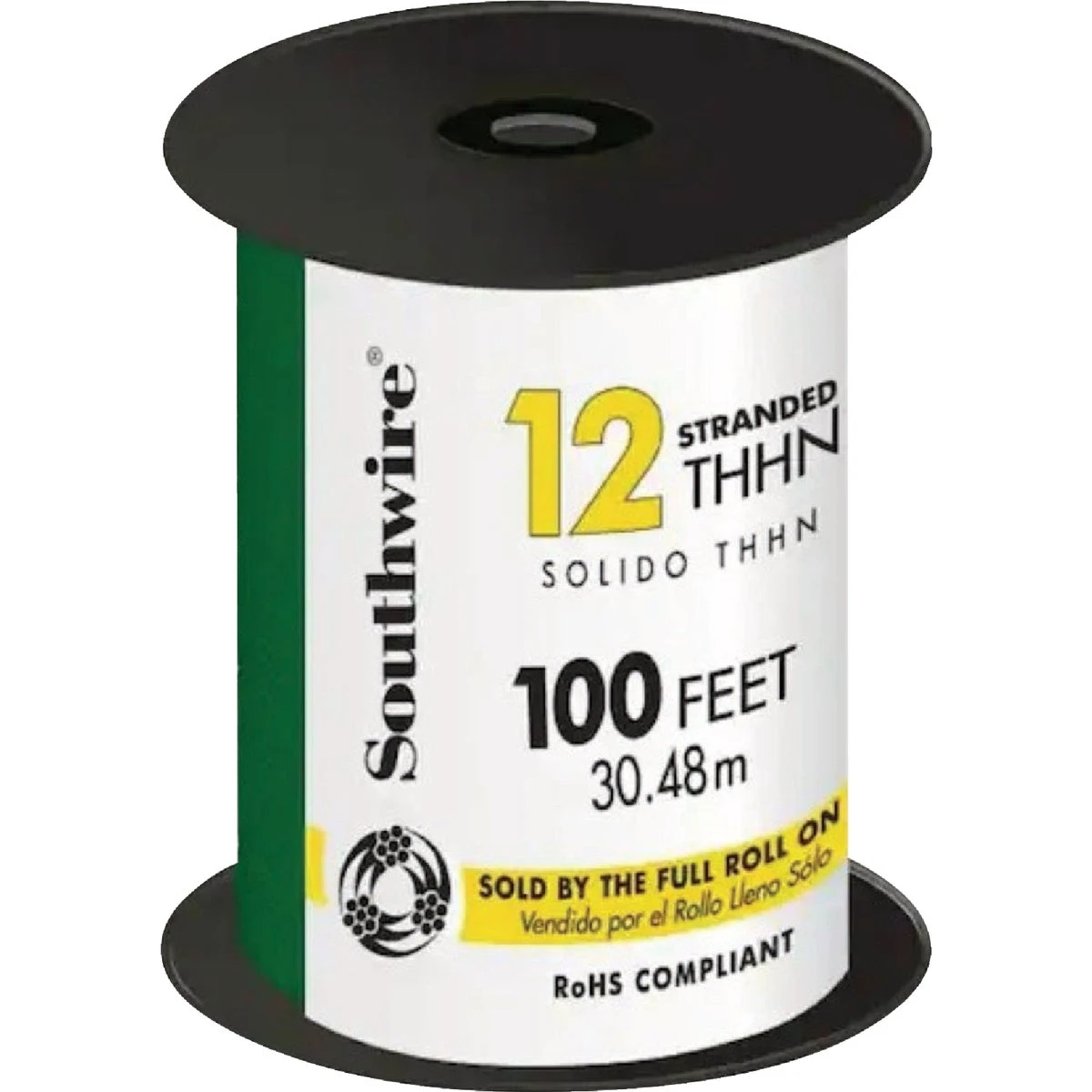 Simpull 100 Ft. 12 Awg Stranded Green Thhn Electrical Wire