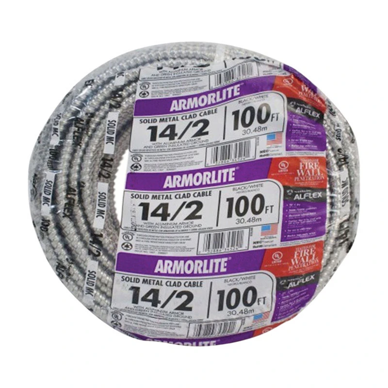 100 Ft. 14/2 Armored Mc Cable With Ground Wire