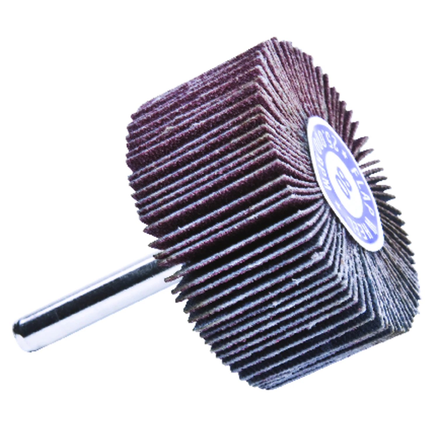 2 In. X 1/4 In. 80 Grit Aluminum Oxide Mounted Flap Sanding Wheel