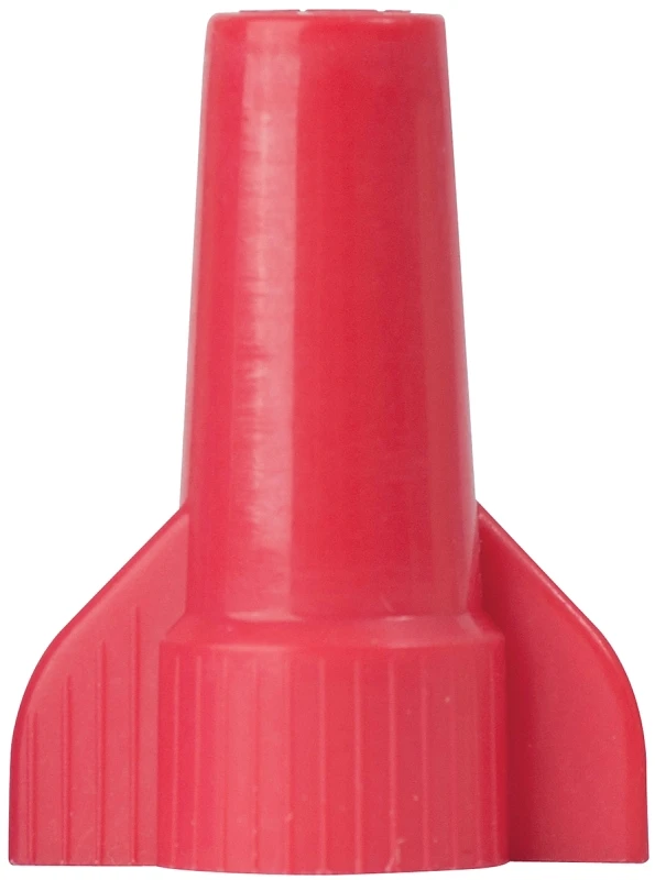 Wing-Gard Wire Connector, Square Spring, 14-8 AWG, Red, Large, 25-Pk.