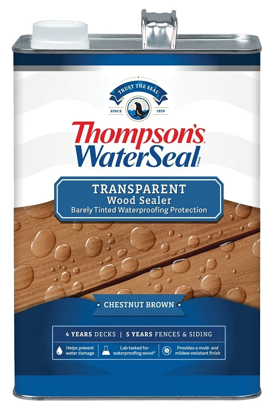 Transparent Chestnut Brown Waterproofing Wood Stain And Sealer 1 Gallon