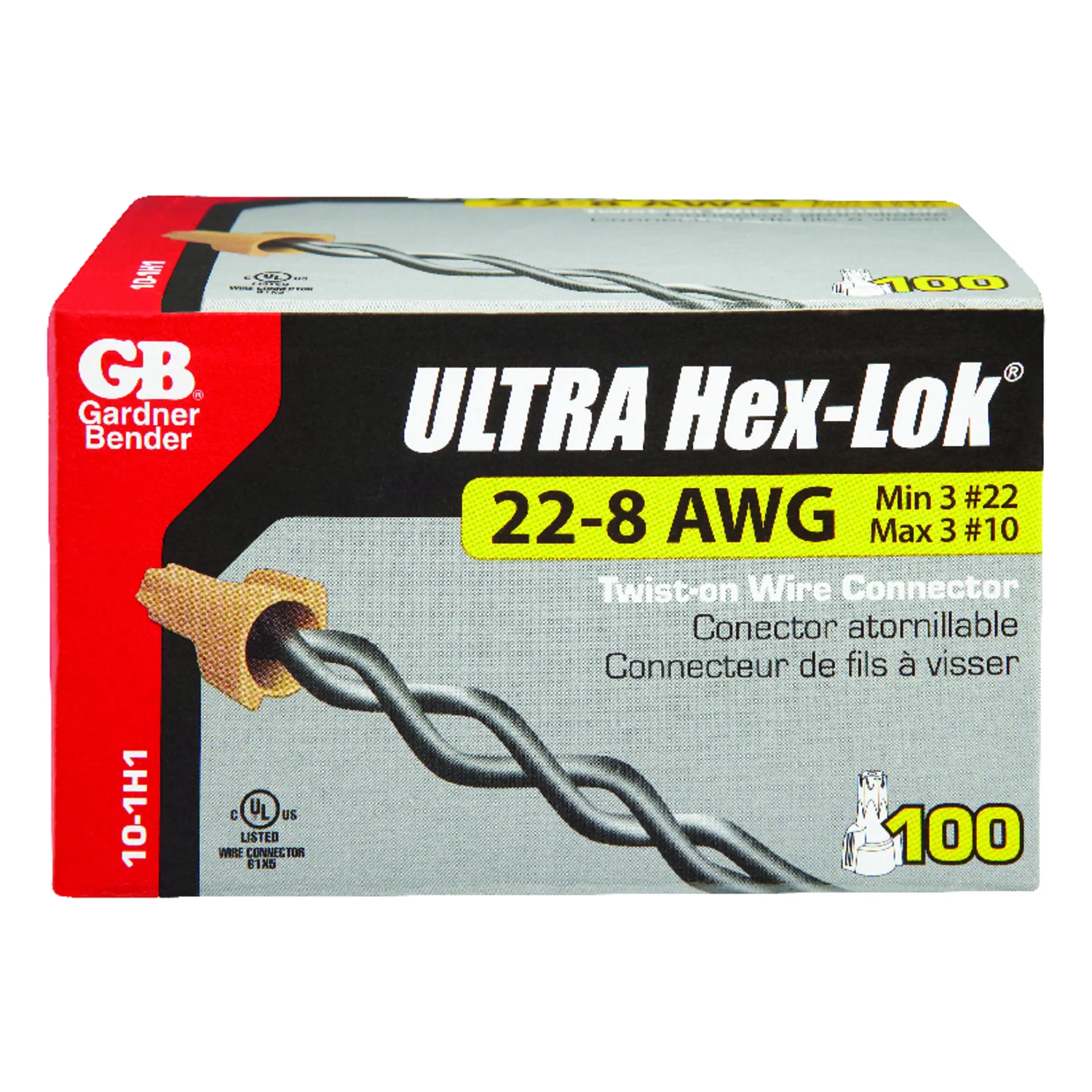 Gardner Bender Hex-Lok 22-8 Ga. Copper Wire Connector Tan 100 pk