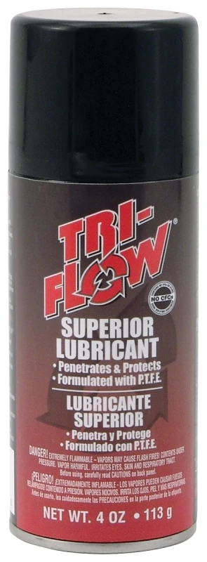 Tri-Flow Lubricant with PTFE Additive, 4 Ounce Aerosol Spray Can
