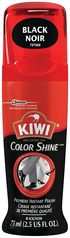 2.5 Oz. Black Premium Instant Shoe Polish With Natural Waxes