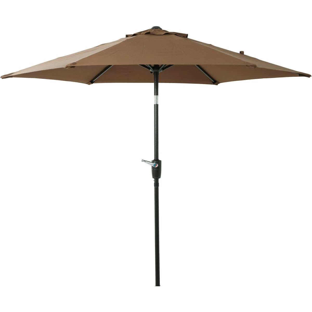 7.5 Ft. Aluminum Tilt/crank Brown Patio Umbrella With Storage Bag