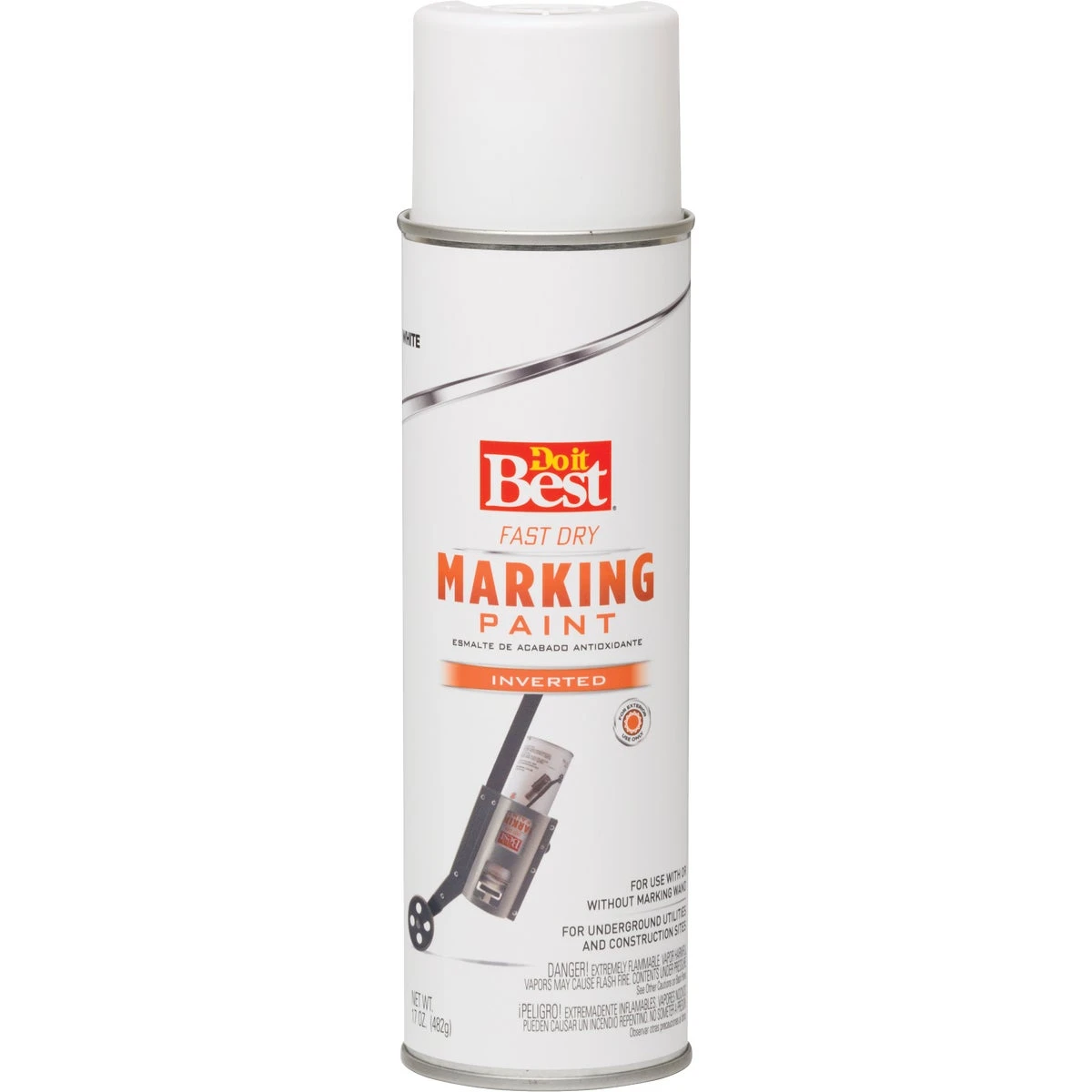 White 17 Oz. Inverted Marking Spray Paint - Model 203167d