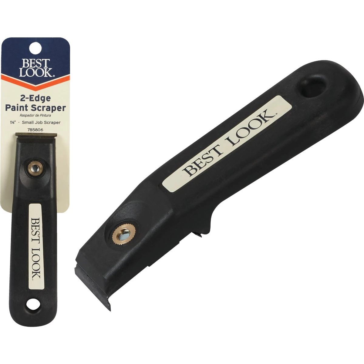 1-1/8 In. Heavy Duty Stiff Paint Scraper With Dual Molded Handle