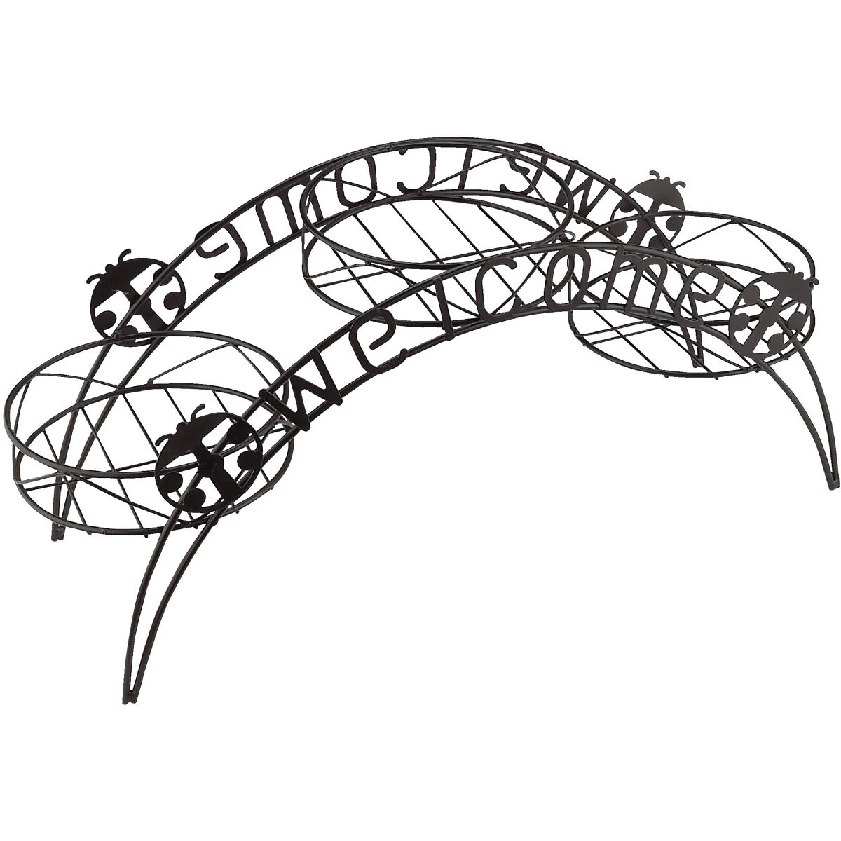 Black Epoxy-coated Steel 11 In. H. 3-tier Welcome Plant Stand Ja819