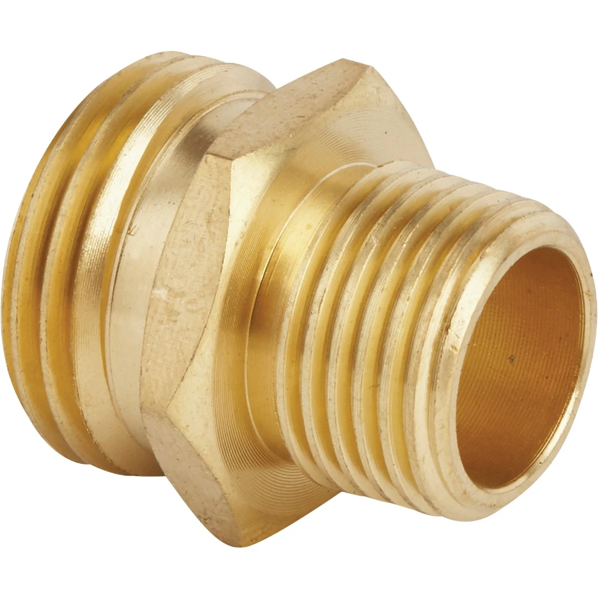 3/4 In. Mht X 1/2 In. Mpt Brass Non-swivel Hose Connector
