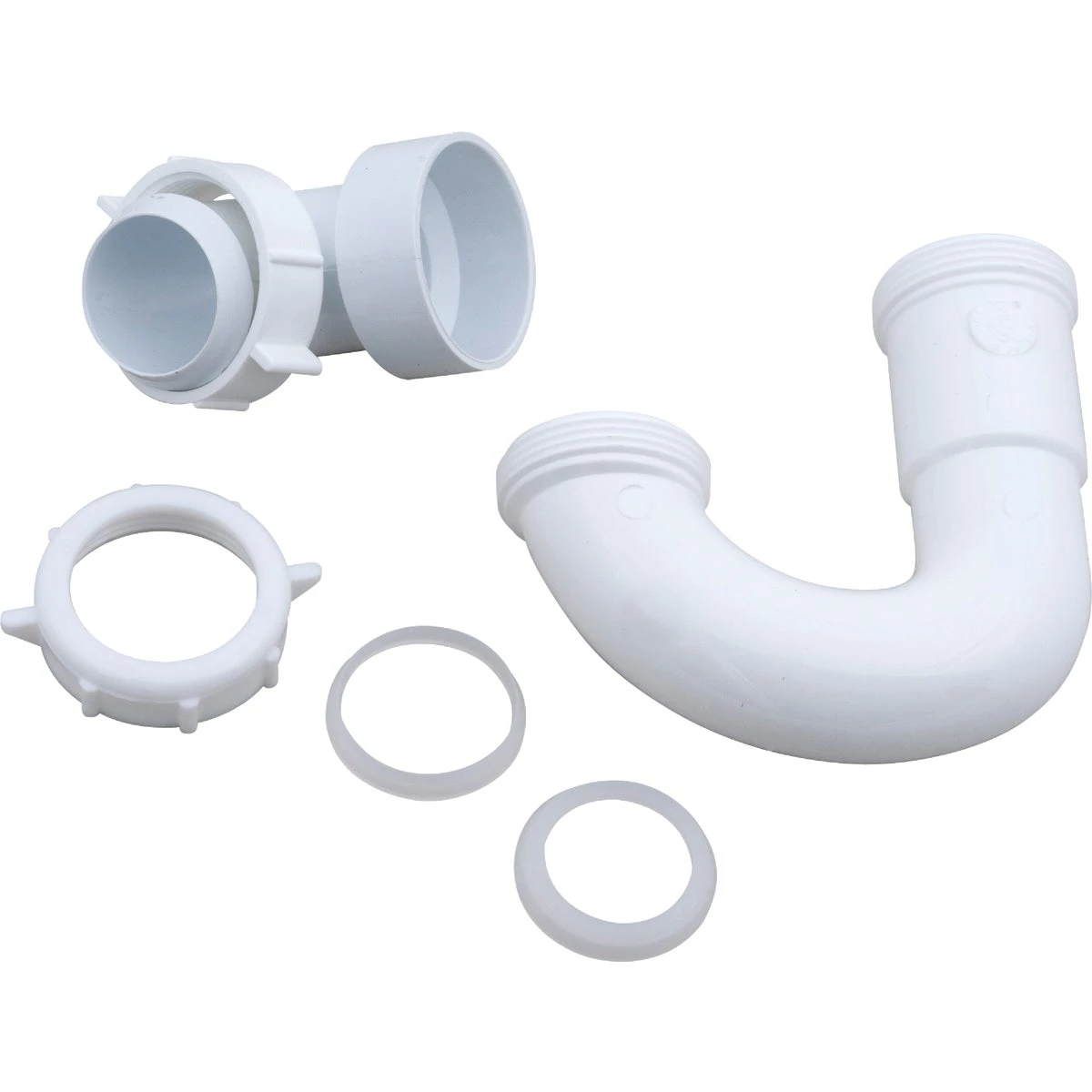 Best 1-1/2 In. Or 1-1/4 In. White Plastic Sink Trap With Reducer Washer