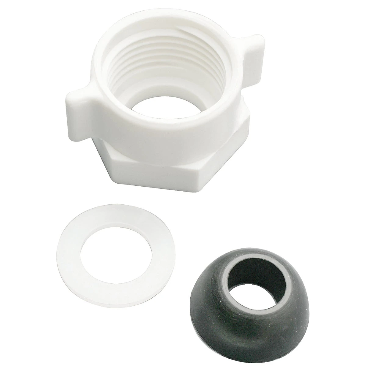 7/8 Inch Plastic Ballcock Coupling Nut With Rubber Washer And Brass Ring