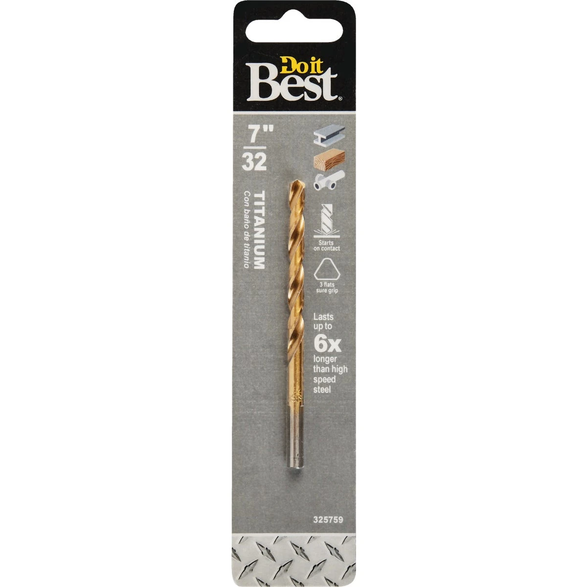 7/32 In. Titanium Nitride Coated Drill Bit - Model 219381db